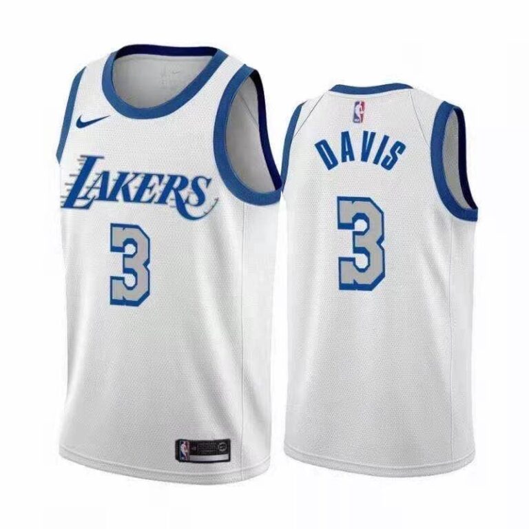 גופיית משחק NBA לוס אנג'לס לייקרס לבנה - אנתוני דייויס