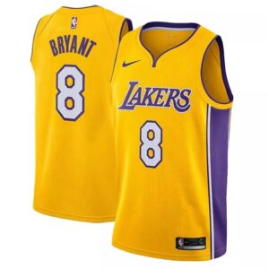 גופיית משחק NBA לוס אנג'לס לייקרס צהובה - קובי בראיינט