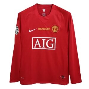 חולצת עבר ארוכה מנצ'סטר יונייטד בית - 07/08 - גמר ליגת האלופות