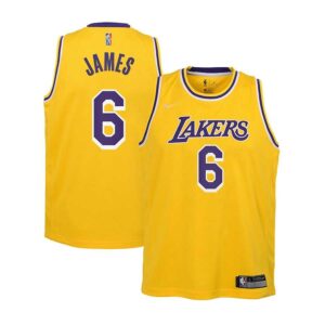 גופיית משחק NBA לוס אנג'לס לייקרס מהדורת 75 שנה - לברון ג'יימס