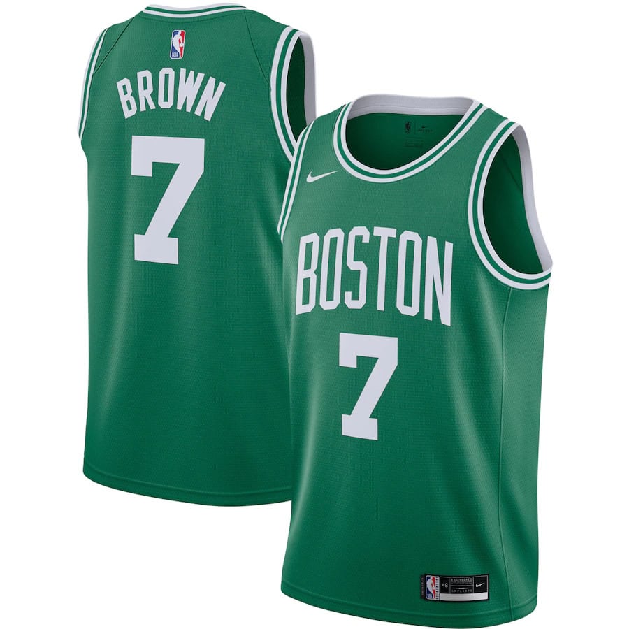 #7 BROWN - גופיית משחק בוסטון סלטיקס מהדורת אייקון ירוקה