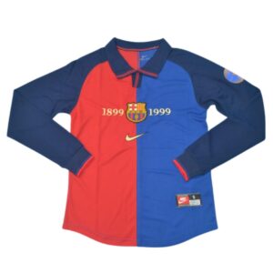 חולצת עבר ברצלונה בית שרוול ארוך 99/00 - 100 שנה