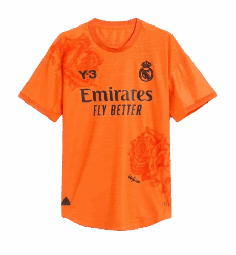 חולצת משחק ריאל מדריד Y3 רביעית 23/24 - כתומה