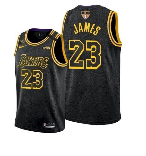 גופיית משחק NBA לוס אנג'לס לייקרס בלאק ממבה - לברון ג'יימס