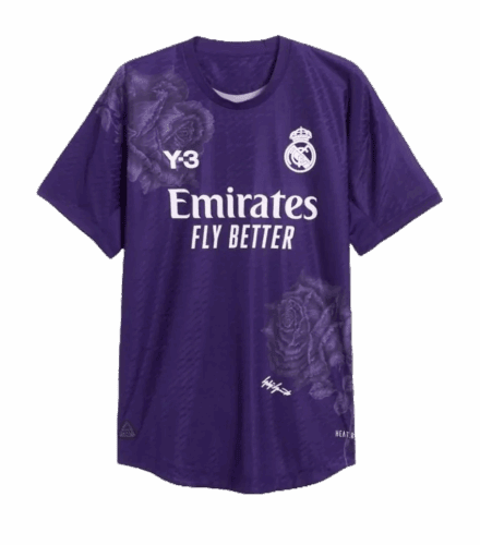 חולצת משחק ריאל מדריד Y3 רביעית 23/24 - סגולה