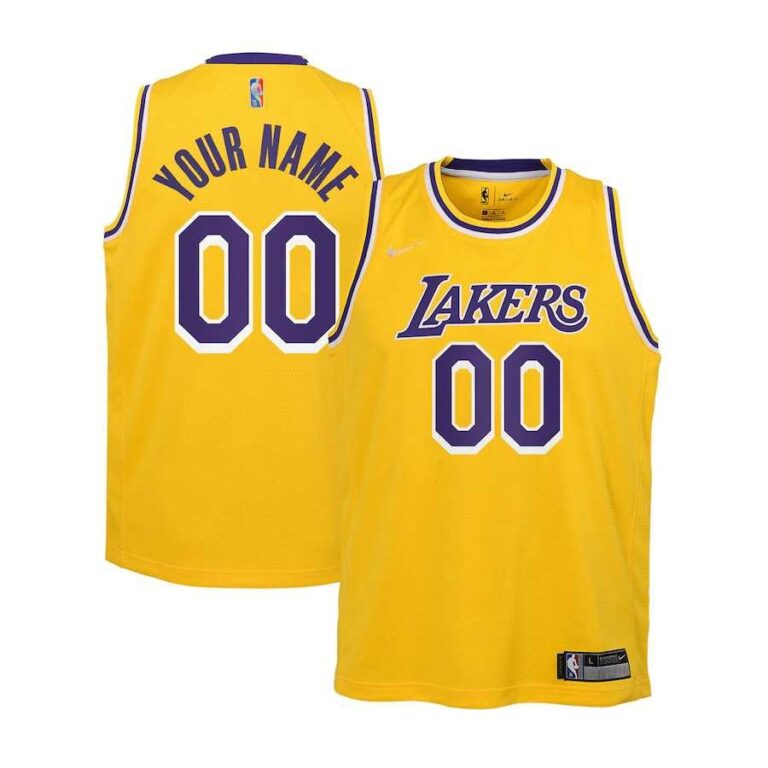 גופיית משחק NBA לוס אנג'לס לייקרס מהדורת 75 שנה - התאמה אישית