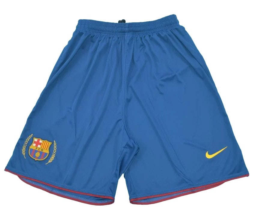 מכנס קצר - חולצת עבר ברצלונה בית שרוול ארוך 07/08